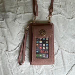pink phone holder wallet